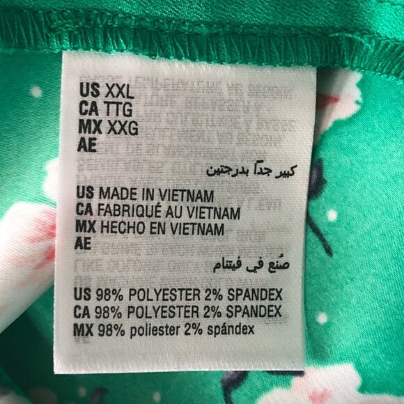 Maison Jules Petal Flurry Self Tie Green Floral Shorts NWT size XXL - Picture 4 of 8